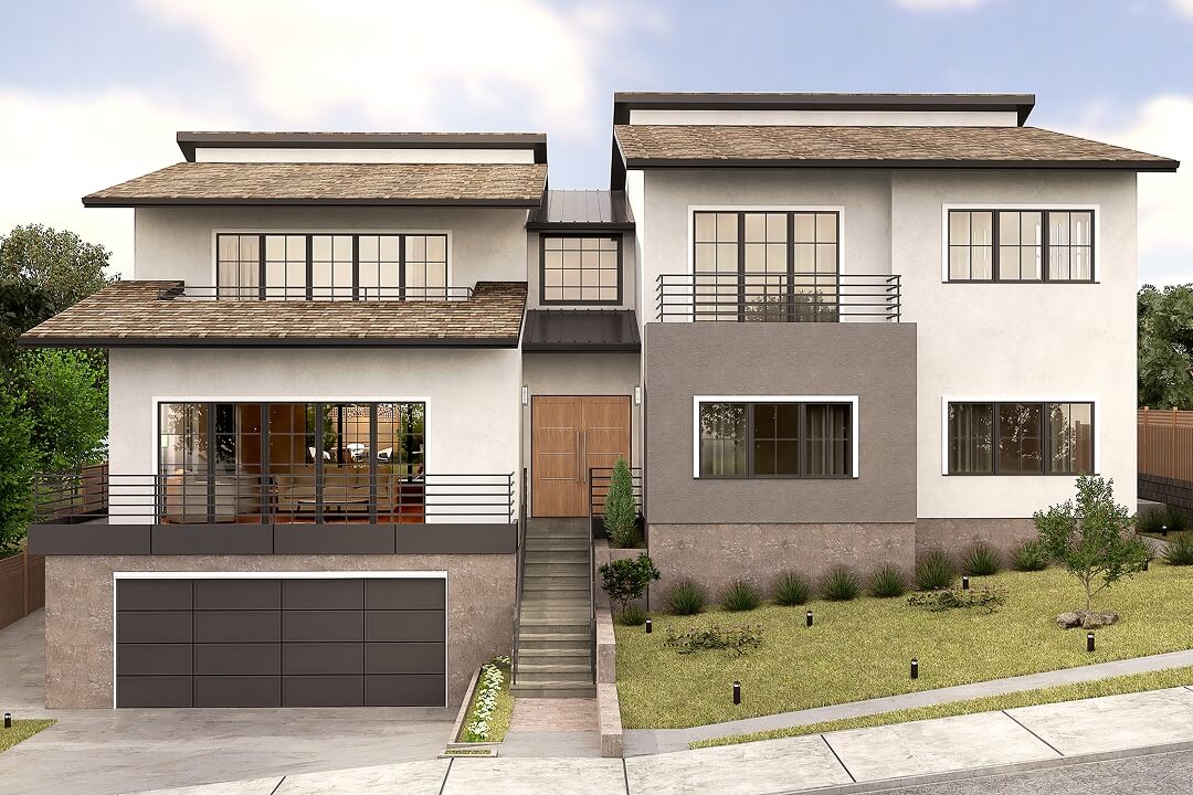 Hillside house in Hayward featuring modern design