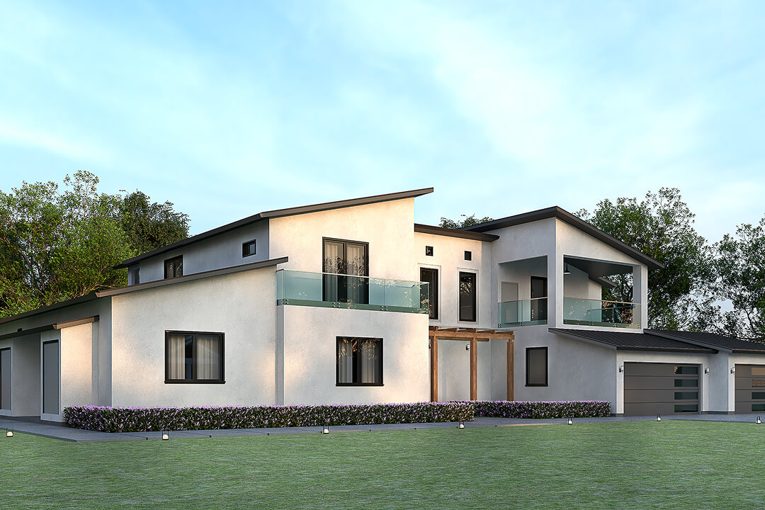 Pleasanton two-story home front left view